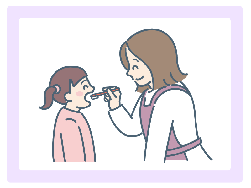仕上げ磨き